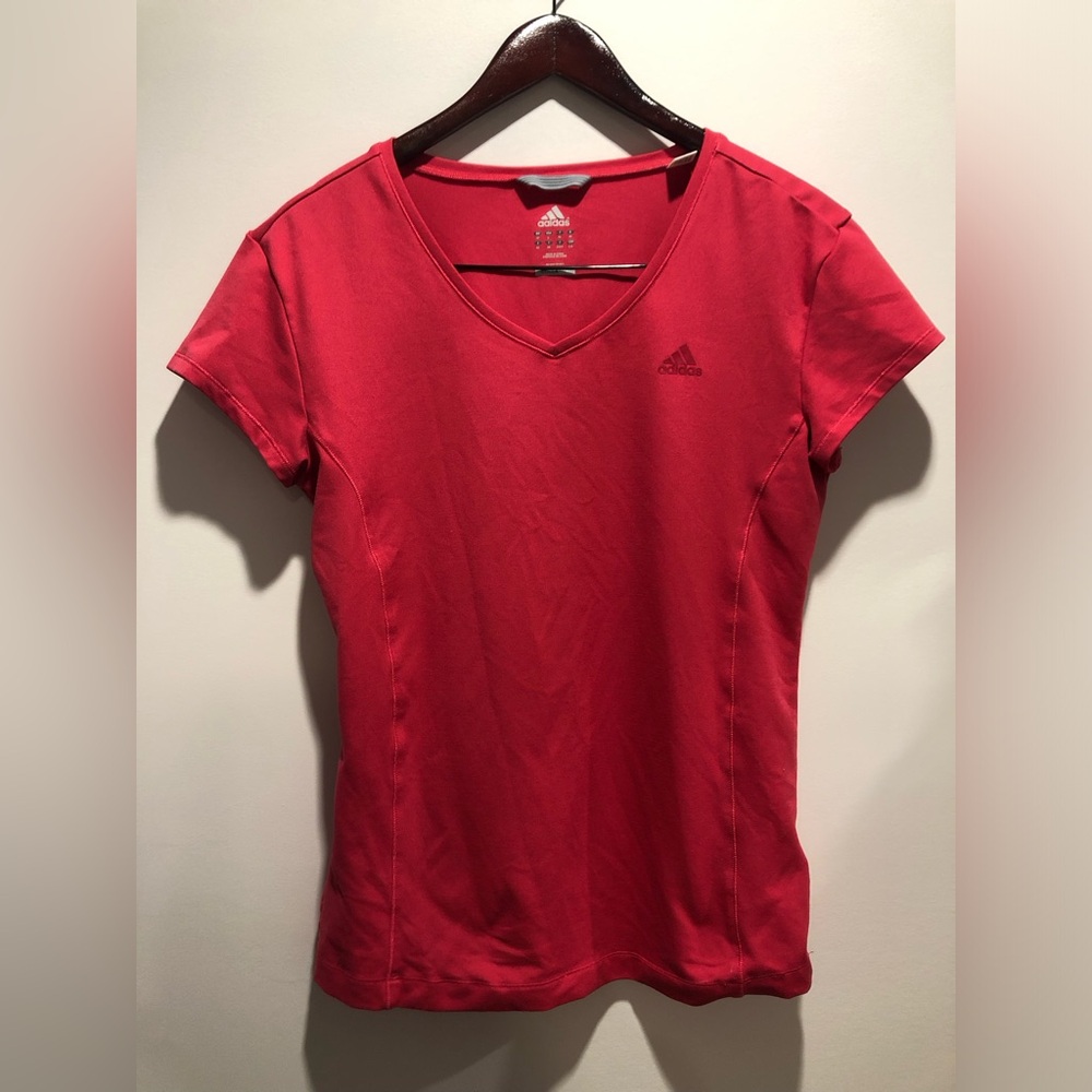 Adidas Women's Short Sleeve Red Tee